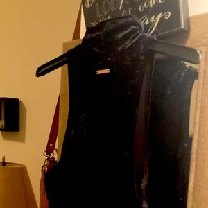 Kendall and Kylie long black suede dress